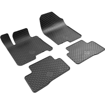 Afbeelding van WALSER 50902 Vloermatset Waterdicht Rubber voor en achter Antraciet/Zwart Op maat gemaakt