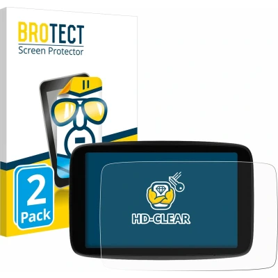 Afbeelding van BROTECT Screenprotector voor TomTom GO Expert Plus 7&quot; Folie Beschermfolie transparant (2 Stuks)