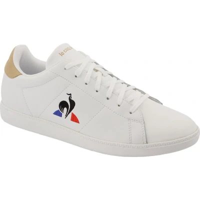 Afbeelding van le coq sportif Courtset Sneakers laag, Heren, Maat: 40, Optical white/dress blue Leer en imitatieleer