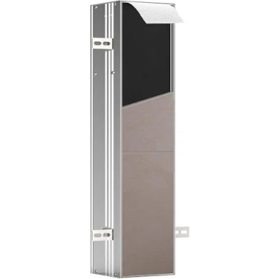 Afbeelding van Emco ASIS Plus Inbouwkastmodule voor toiletborstelset, badkamerkast met toiletpapierhouder, hoge kast push to open functie en aanslag links, 658 mm