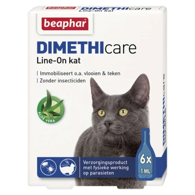 Afbeelding van Beaphar Dimethicare Line On Kat Tegen Vlooien En Teken 6 PIP 1 ML