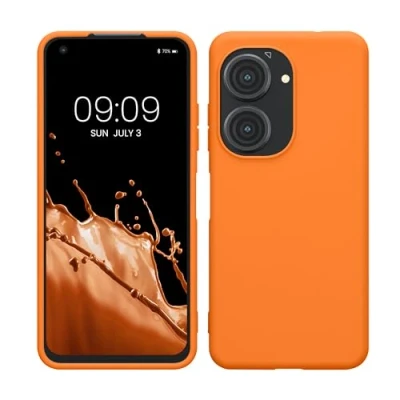 Afbeelding van kwmobile telefoonhoesje geschikt voor ASUS Zenfone 10 / 9 Hoesje smartphone Back cover in fruitig oranje