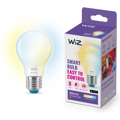 Afbeelding van WiZ Lamp Glas Slimme LED Verlichting Warm tot Koelwit Licht E27 60W Mat Wi Fi