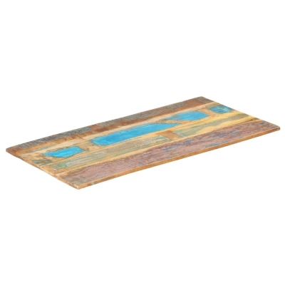 Afbeelding van Tafelblad rechthoekig 15 16 mm 60x100cm massief gerecycled hout