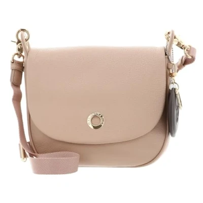 Afbeelding van MANDARINA DUCK Leren Schoudertas Mellow Leather Hunting Bag Lamb&#039;s Wool Zalmroze