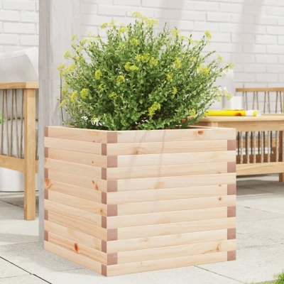 Afbeelding van Plantenbak 50x50x45,5 cm massief grenenhout