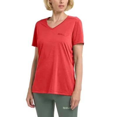 Afbeelding van Jack Wolfskin Crosstrail T Tshirt basic, Dames, Maat: XS, Vibrant red