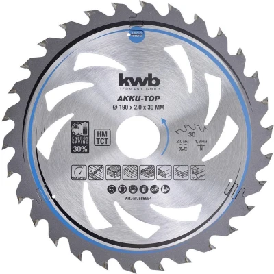 Afbeelding van KWB cirkelzaagblad Ø 190 x 2,0 30 mm tands