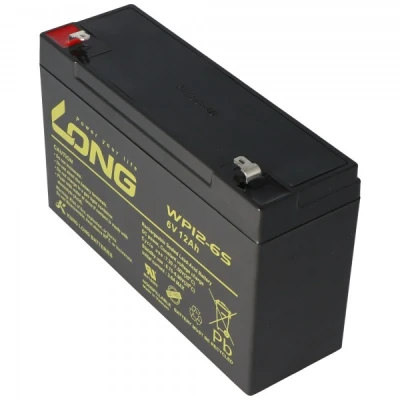 Afbeelding van Kung Long WP12 6S loodbatterij 6 volt 12Ah met Faston contact 4.8mm