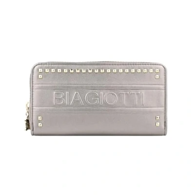 Afbeelding van LAURA BIAGIOTTI Damesportemonnee van PU leer met geschenkdoos, Zilver 1 Zip Lorey, Modern