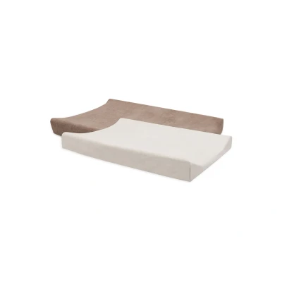 Afbeelding van Jollein Aankleedkussenhoes Badstof Duo 2 Stuks 50x70 cm Milky Coffee