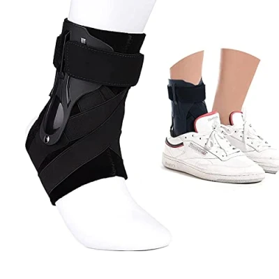 Afbeelding van Chlffua Verstelbare enkelbandage met polyethyleen plank klittenbandsluiting voor dames en heren, maat L