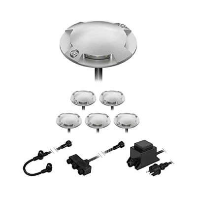 Afbeelding van ledscom.de Bunda Led vloerlamp, 4 lampen, voor buiten, redelijk warm wit, 6 stuks
