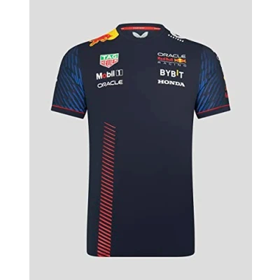 Afbeelding van Red Bull Racing Formula One Team Officiële Formule 1 Product Replica T shirt Nachthemel Heren