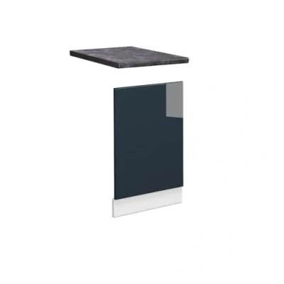 Afbeelding van Vicco Keukenkasten Fame Line, Donkerblauw hoogglans/Krachtige eik goud, 45 cm , WB Antraciet