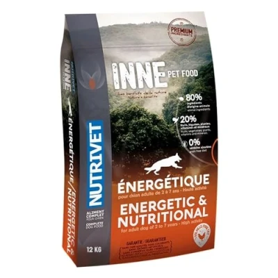Afbeelding van 12kg Nutrivet Inne Energetic Dog droog hondenvoer