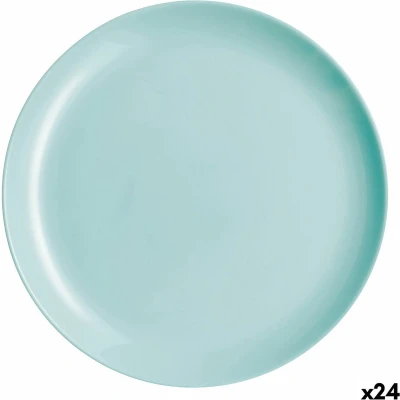 Afbeelding van Eetbord Luminarc Diwali Turquesa Turkoois Glas 25 cm (24 Stuks)