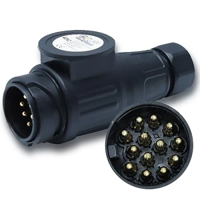Afbeelding van CCLIFE 13 polige adapter voor aanhanger, auto en 12 V