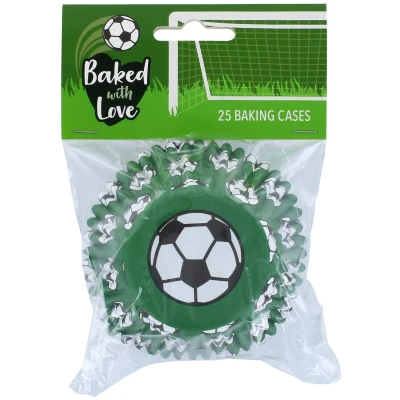 Afbeelding van Culpitt Cupcake Cups Voetbal 50mm 25st.