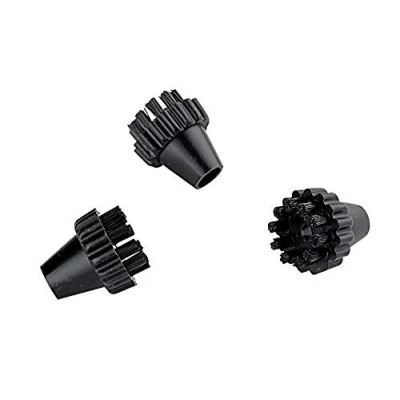 Image de Kit de 3 brosses Polti accessoires nettoyeur vapeur et vitre Noir