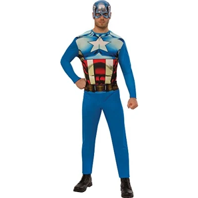 Afbeelding van Captain America kostuum voor volwassenen Verkleedkleding Maat XL Carnavalskleding