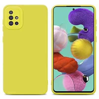 Afbeelding van Cadorabo Hoesje geschikt voor Samsung Galaxy A51 4G / M40s in Fluid GEEL Beschermhoes gemaakt van flexibel TPU silicone Cover Case