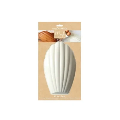 Afbeelding van ScrapCooking Madeleine Bakvorm XXL antiaanbaklaag gigantische 26 cm Metalen vorm Oven &amp; Vriezer Geschikt Beige 1299