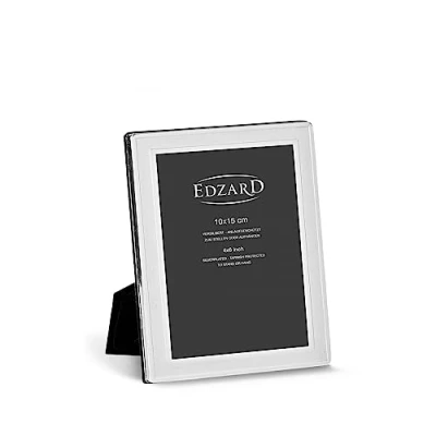 Afbeelding van EDZARD Nardo Fotolijst, zilver, aanslagbestendig, voor foto 10 x 15 cm, inclusief 2 kleerhangers