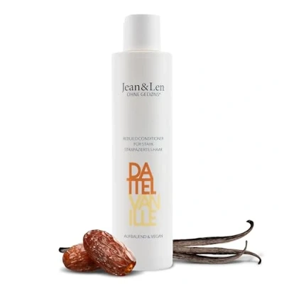 Afbeelding van Jean &amp; Len Rebuild Dadel Vanille conditioner voor sterk beschadigd haar, temt kroezen en ontwart het vanillegeur, zonder siliconen parabenen,
