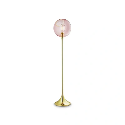 Afbeelding van Ballroom vloerlamp, roze, glas, handgeblazen, dimbaar