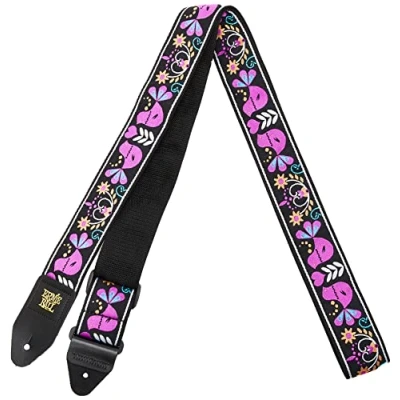 Image de Ernie Ball 5331 Sangles Jacquard Purple Bird Lupin