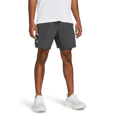 Afbeelding van Under Armour Launch Run 2 in 1 shorts voor heren, 7,8 cm, Castlerock / Reflecterend, L