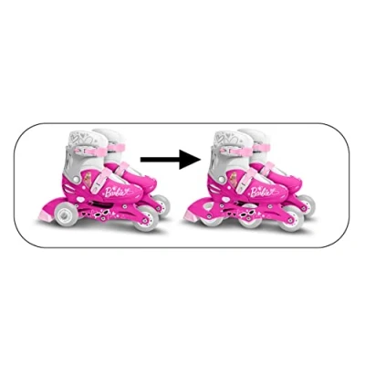 Afbeelding van Mattel 2 in 1 Skates Hardboot Verstelbaar Roze/Wit maat 27 30