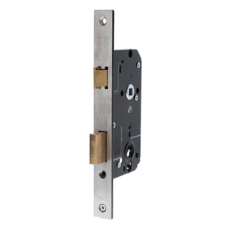 Afbeelding van Nemef Veiligheidsdeurslot SKG** afgerond 25 x 238 mm RVS doornmaat 50 PC 72 verpakt in blister
