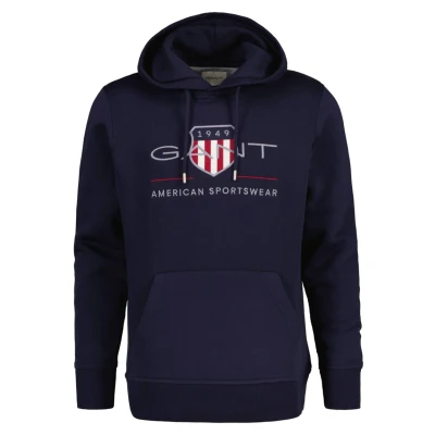 Afbeelding van GANT REG Archive Shield Hoodie, Heren, Maat: XXL, Evening blue