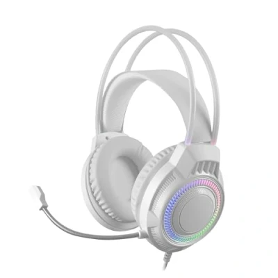 Afbeelding van MARSGAMING MH124 gaming headset, FRGB Rainbow, ergonomisch design, flexibele microfoon, volumeregeling, Windows, Linux, Mac, PS4, PS5, Xbox One, Series XS, Switch, wit