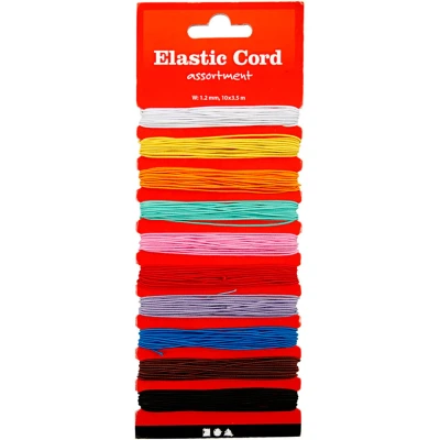 Afbeelding van Elastiek Creotime 10 kleuren à 3.5m