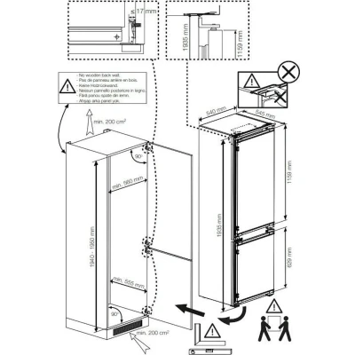 Afbeelding van Beko BCNA306E4SN inbouw koelvriescombinatie