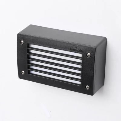 Afbeelding van Fumagalli Wandlamp Extraleti Zwart Ip66 Melkwit Glas Met Rooster Incl. Gx53 3w 3000k LEDdirect.nl