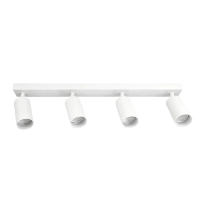 Afbeelding van EDO Plafondlamp MALGA 4, 4 spots, wit, draaibaar, plafondverlichting, dubbele spot, wandlamp, GU10, plafondlamp, 230 V, led spot voor woonkamer slaapkamer EDO777402