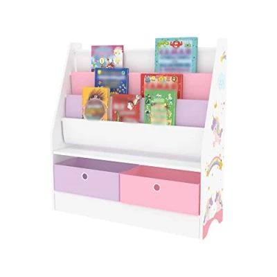 Afbeelding van Kinderboekenkast Neda opbergkast 74x71x23 cm eenhoornmotief