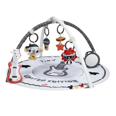 Afbeelding van Tiny Love Roll With Me Speelmat voor baby&#039;s, geïnspireerd op rock&#039;n&#039;roll met muziek, 0 36 maanden, babyspeelmat, 20 activiteiten, verstelbare bogen, opvouwbaar, Rockers