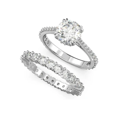 Afbeelding van Swarovski dames Constella ring met kristal in de kleur Zilver, maat: Maat 55 17,5 mm