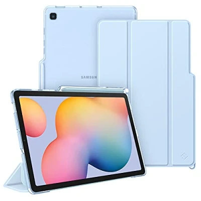Afbeelding van Fintie Hoes voor Samsung Galaxy Tab S6 Lite, Silm Beschermhoes met transparante achterkant afdekking cover automatische slaap /waakfunctie Lite 10,4&quot; SM P610/ P615, Hemelsblauw