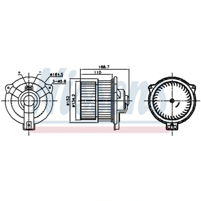 Afbeelding van NISSENS 87809 Interieurventilator Zonder ingebouwde regelaar