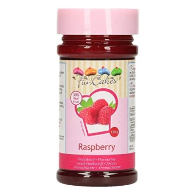 Afbeelding van FunCakes Framboos Aromatiserend Deeg: Voedingsaroma&#039;s, goede smaak, perfect voor het decoreren van taarten, geschikt deeg en toppings. 120 g.