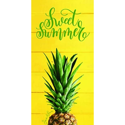 Afbeelding van Miracle Home Microvezel strandhanddoek, ananas 100% polyester, 95 x 195 cm, 11805