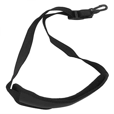 Afbeelding van Akuoly Saxofoon Riem, verstelbaar, gevoerd, voor altsaxofoon, tenor, sopraan, zwart, zwart