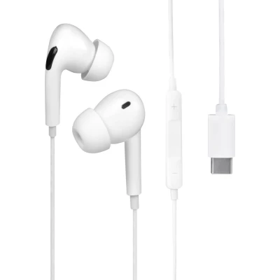 Afbeelding van Nuvance Oortjes met Draad USB C Aansluiting Oordopjes In Ear en Microfoon Geschikt voor Samsung Wit