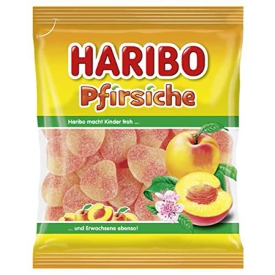 Afbeelding van HARIBO Bonbon Perziken Dragees Snoep Totaal 175 gram